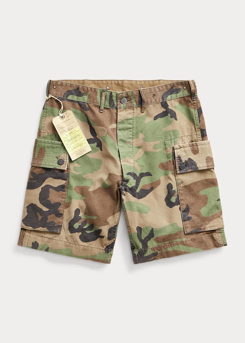 Shorts RRL Hombre Camo Ripstop Cargo Chile Verde Oliva LZMYQ-0641